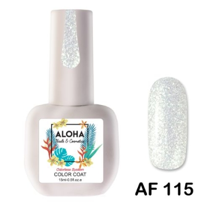 Aloha Ημιμόνιμο AF115 White Glitter 15ml