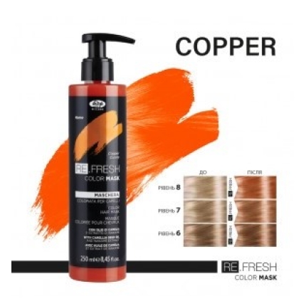 Lisap Milano Refresh Μάσκα-Χρώμα Copper 250ml