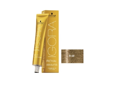 Schwarzkopf Igora Royal Βαφή Μαλλιών 9-10 Ξανθό Πολύ Ανοιχτό Σαντρέ Φυσικό 60ml