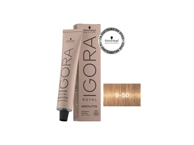 Schwarzkopf Igora Royal Βαφή Μαλλιών 9-50 Ξανθό Πολύ Ανοιχτό Χρυσό Φυσικό 60ml
