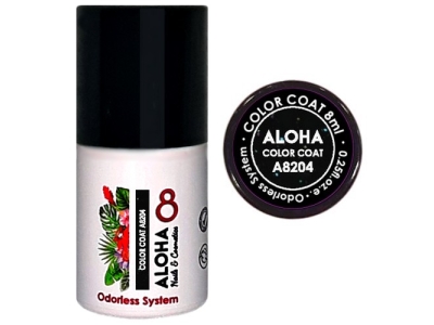 Aloha Ημιμόνιμο A8204 Black With Iridescent Shimmer-Μαύρο Με Ιριδίζον Shimmer 8ml