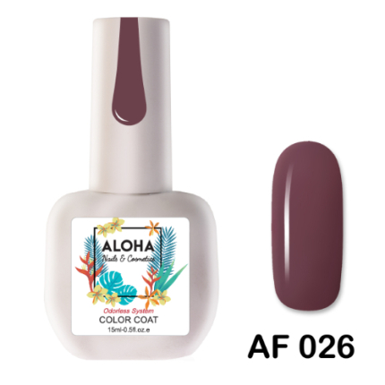 Aloha Ημιμόνιμο AF026 Eggplant Brown-Καφέ Μελιτζανί 15ml