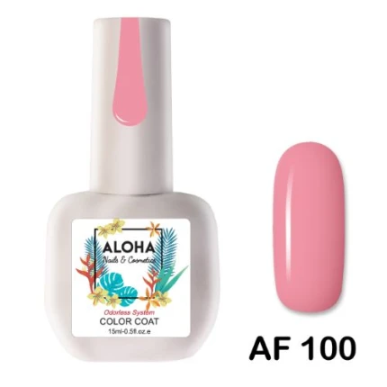 Aloha Ημιμόνιμο AF100 Nude Pink Pastel-Nude Ροζ Παστέλ 15ml
