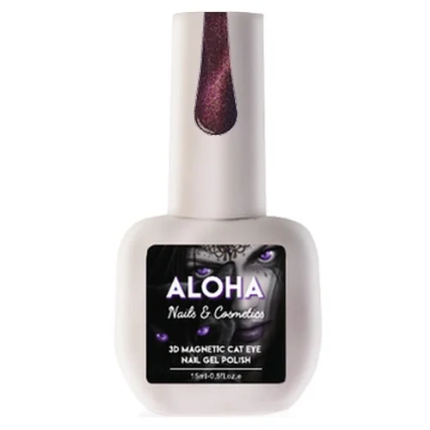 Aloha Ημιμόνιμο 3D Magnetic Cat Eye CT015 Μωβ/Μαύρο 15ml