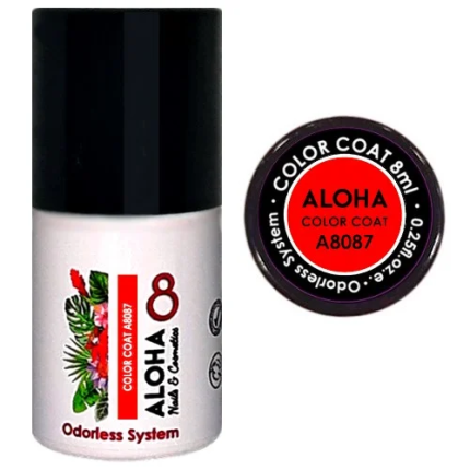 Aloha Ημιμόνιμο A8087 Neon Orange Red-Πορτοκαλο-Κόκκινο Neon 8ml