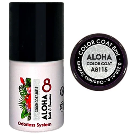 Aloha Ημιμόνιμο A8115 White Glitter 8ml