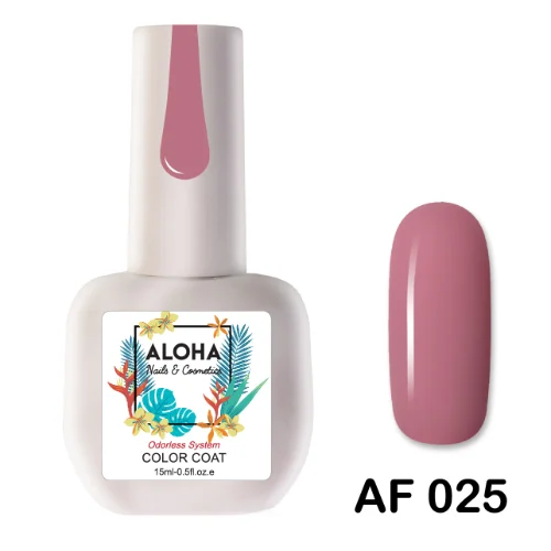 Aloha Ημιμόνιμο AF025 Pinkish Brown-Καφέ Ροζ 15ml - Aloha Ημιμόνιμα Βερνίκια 15ml Aloha Ημιμόνιμο AF025 Pinkish Brown-Καφέ Ροζ 15ml