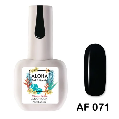 Aloha Ημιμόνιμο AF071 Black-Μαύρο 15ml - ΜΑΝΙΚΙΟΥΡ-ΠΕΝΤΙΚΙΟΥΡ Aloha Ημιμόνιμο AF071 Black-Μαύρο 15ml