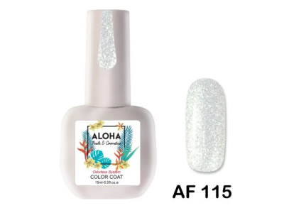 Aloha Ημιμόνιμο AF115 White Glitter 15ml - 2