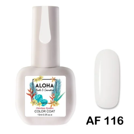 Aloha Ημιμόνιμο AF116 French Milky White-Έντονο Γαλακτερό Γαλλικού 15ml