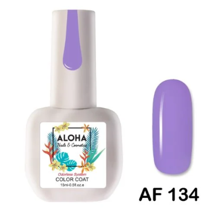 Aloha Ημιμόνιμο AF134 Lavender Violet-Mωβ Βιολέ Λεβάντας 15ml