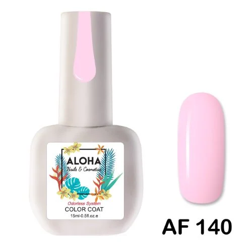Aloha Ημιμόνιμο AF140 Peachy Pink-Ροζ Ροδακινί 15ml - Aloha Ημιμόνιμα Βερνίκια 15ml Aloha Ημιμόνιμο AF140 Peachy Pink-Ροζ Ροδακινί 15ml