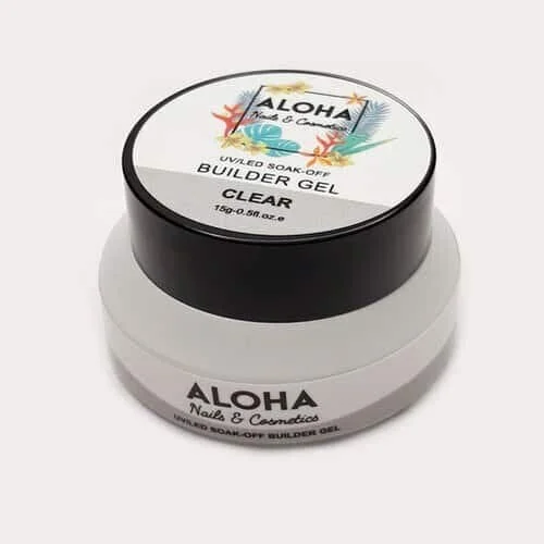 Aloha Soak Off Gel Χτισίματος Clear-Διάφανο 15g - Gel Νυχιών UV&LED Aloha Soak Off Gel Χτισίματος Clear-Διάφανο 15g