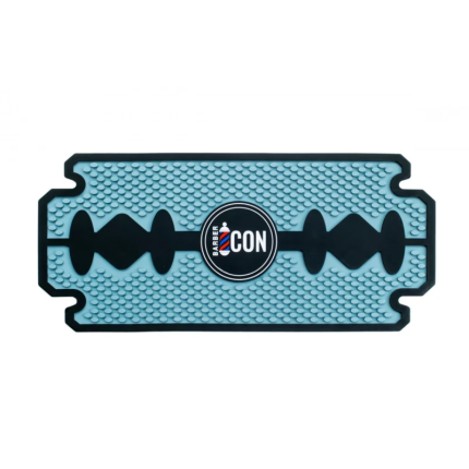 Barber Icon Πατάκι Πάγκου Σιλικόνης Μπλέ