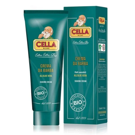 Cella Milano Shaving Cream In Tube Organic With Aloe Vera 150ml - 2