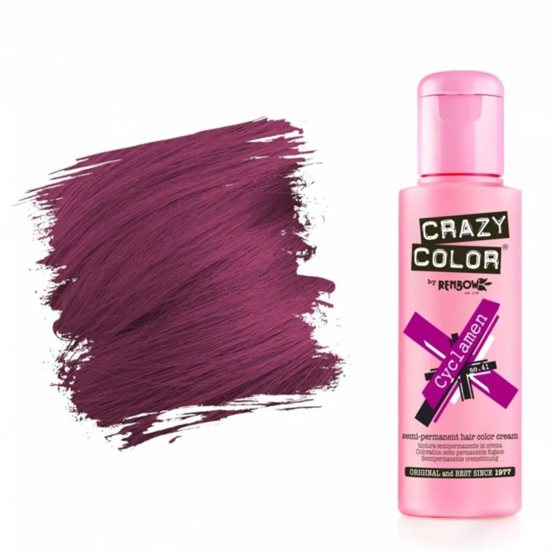 Crazy Color No41 Cyclamen 100ml - ΒΑΦΕΣ-ΤΕΧΝΙΚΑ ΜΑΛΛΙΩΝ Crazy Color No41 Cyclamen 100ml