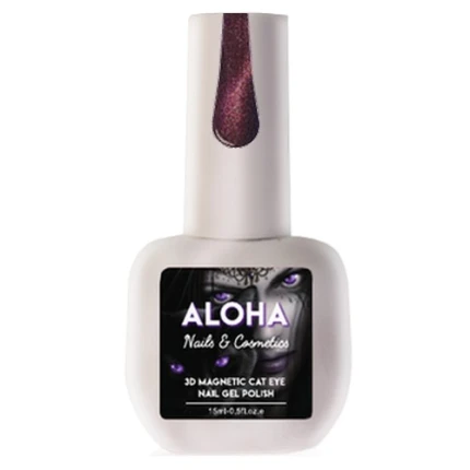 Aloha Ημιμόνιμο 3D Magnetic Cat Eye CT015 Μωβ/Μαύρο 15ml