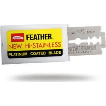 Feather Platinum Yellow Λεπίδες Ξυρίσματος 10τμχ - 2