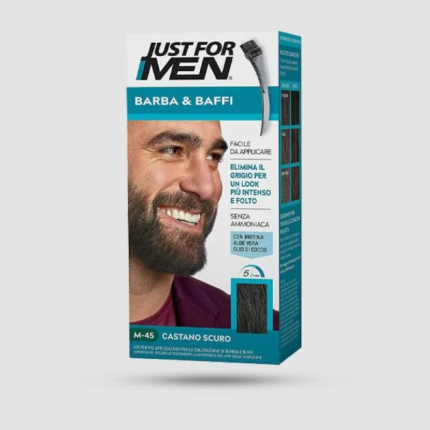 Just For Men Βαφή Για Γένια-Μουστάκι Σκούρο Καστανό Μ-45