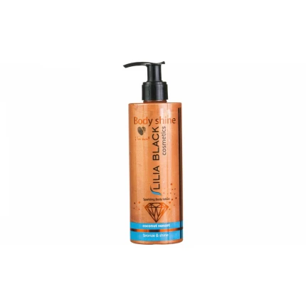 Lilia Black Γαλάκτωμα Με Γκλίτερ Coconut Sunset Bronze & Shine 300ML