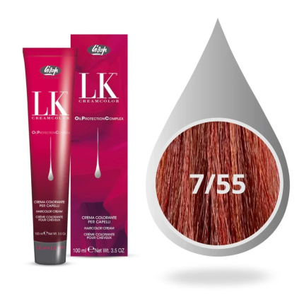 Lisap Milano OPC Βαφή Μαλλιών 7/55 Ξανθό Κόκκινο Έντονο 100ml