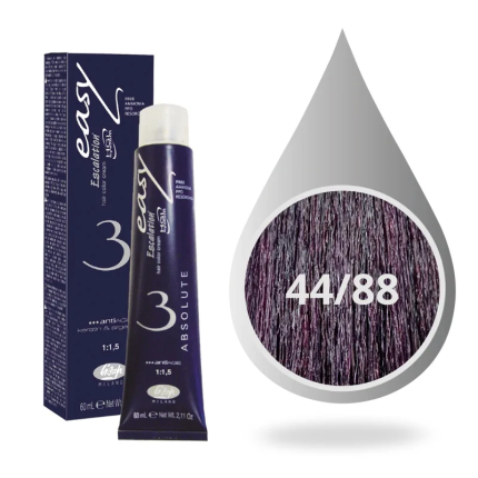 Lisap Milano Βαφή Μαλλιών Absolute 3 Χωρίς Αμμωνία 44/88 Καστανό Βιολετί Πολύ Σκούρο Βελούδινο 60ml