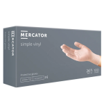Mercator Simple Vinyl Γάντια Βινυλίου Μιας Χρήσης Χωρίς Πούδρα Μπλέ Small 100τμχ - 2