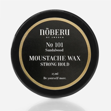 Noberu Moustache Wax Strong Hold Sandalwood No101 25ml 2