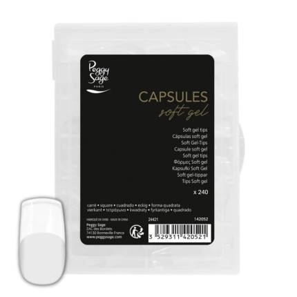 Peggy Sage American Technique Soft Gel Tips Τετράγωνο 240τμχ