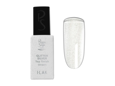 Peggy Sage I-LAK Top Finish Glitter Silver UV&LED 11ml