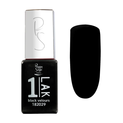 Peggy Sage 1-LAK Ημιμόνιμο Βερνίκι Νυχιών Black Velours 5ml