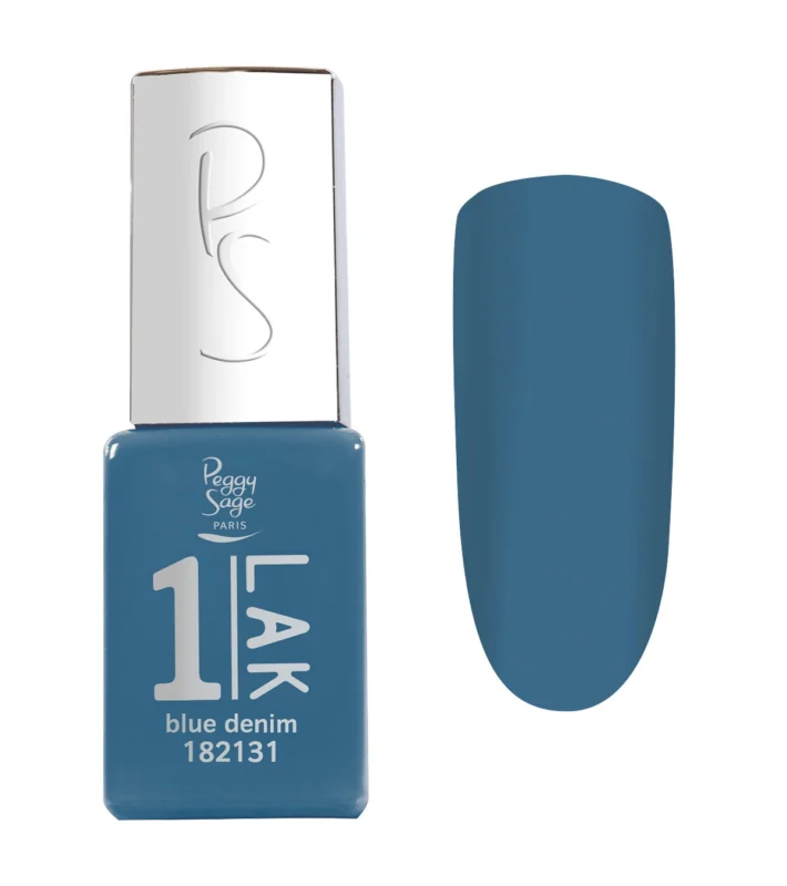 Peggy Sage 1-LAK Ημιμόνιμο Βερνίκι Νυχιών Blue Denim 5ml - Peggy Sage 1-LAK Ημιμόνιμα Βερνίκια 3σε1 5ml Peggy Sage 1-LAK Ημιμόνιμο Βερνίκι Νυχιών Blue Denim 5ml