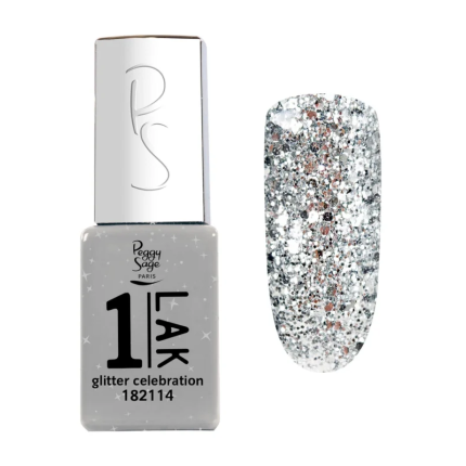Peggy Sage 1-LAK Ημιμόνιμο Βερνίκι Νυχιών Glitter Celebration 5ml - 2
