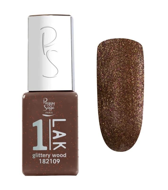 Peggy Sage 1-LAK Ημιμόνιμο Βερνίκι Νυχιών Glittery Wood 5ml - Peggy Sage 1-LAK Ημιμόνιμα Βερνίκια 3σε1 5ml Peggy Sage 1-LAK Ημιμόνιμο Βερνίκι Νυχιών Glittery Wood 5ml
