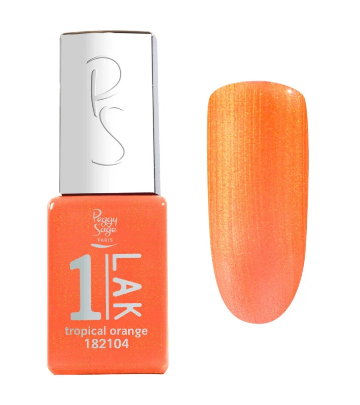 Peggy Sage 1-LAK Ημιμόνιμο Tropical Orange 5ml - Peggy Sage 1-LAK Ημιμόνιμα Βερνίκια 3σε1 5ml Peggy Sage 1-LAK Ημιμόνιμο Tropical Orange 5ml