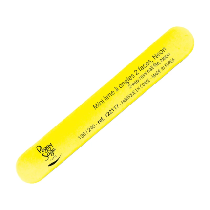 Peggy Sage Mini Neon Λίμα Νυχιών Κίτρινη 180/240