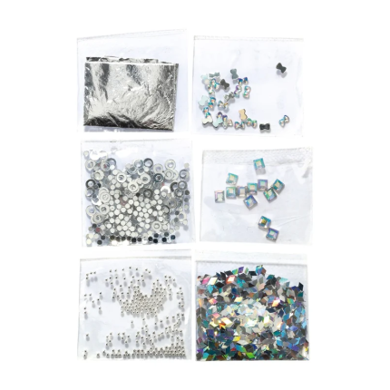 Peggy Sage Mini Σετ Nail Art Argent
