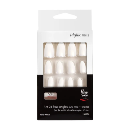 Peggy Sage Σετ Ψεύτικων Νυχιών Holo White x24