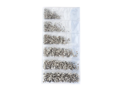 Peggy Sage Strass Nυχιών Συσκευασία 6 Διαφορετικά Μεγέθη Silver product image
