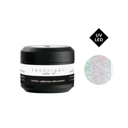 Peggy Sage Technigel Color It Pettilant Blanc Reflects Rose/Vert UV&LED 5g