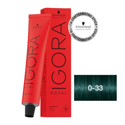 Schwarzkopf Igora Royal Βαφή Μαλλιών 0-33 Αντι-Κόκκινο Μίξτον 60ml - 2