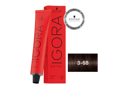 Schwarzkopf Igora Royal Βαφή Μαλλιών 3-68 Καστανό Σκούρο Σοκολατί 60ml - 2