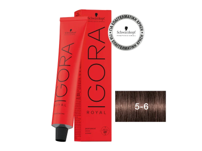 Schwarzkopf Igora Royal Βαφή Μαλλιών 5-6 Καστανό Ανοιχτό Μαρόν 60ml