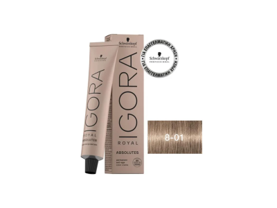 Schwarzkopf Igora Royal Βαφή Μαλλιών 8-01 Ξανθό Ανοιχτό Φυσικό Σαντρέ 60ml - φωτογραφία προϊόντος 2