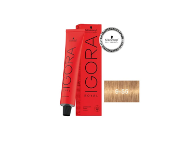 Schwarzkopf Igora Royal Βαφή Μαλλιών 9-55 Ξανθό Πολύ Ανοιχτό Έντονο Χρυσό 60ml product image