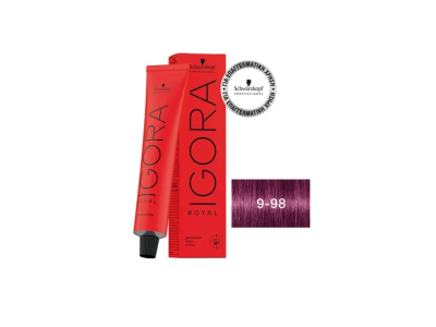Schwarzkopf Igora Royal Βαφή Μαλλιών 9-98 Ξανθό Πολύ Ανοιχτό Βιολέ Κόκκινο 60ml - 2