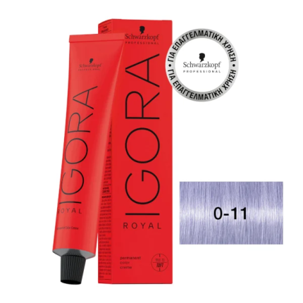 Schwarzkopf Igora Royal Βαφή Μαλλιών Mixtones 0-11 Αντι-Κίτρινο Μίξτον 60ml