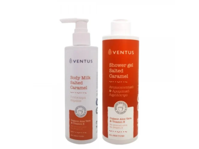Ventus Σετ Κρέμα Σώματος Και Αφρόλουτρο Salted Caramel 2x250ml - 2