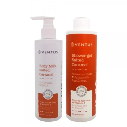 Ventus Σετ Κρέμα Σώματος Και Αφρόλουτρο Salted Caramel 2x250ml - 2