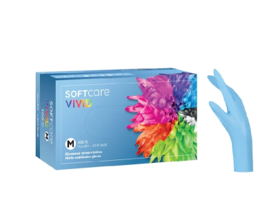 Soft Care Vivid Γάντια Νιτριλίου Γαλάζια Large 100τμχ